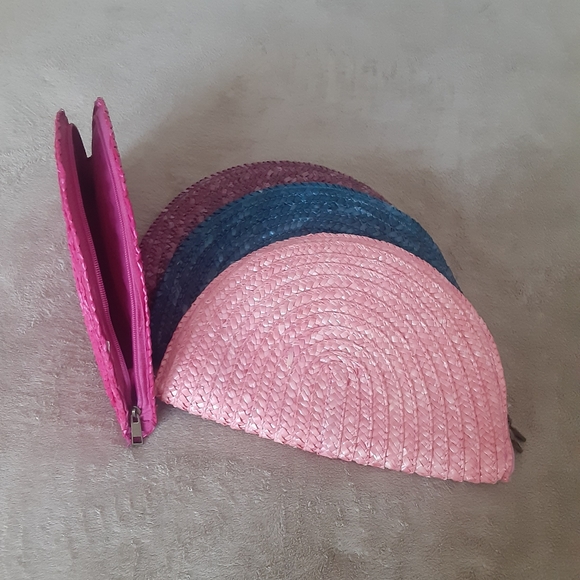 ♥️ 3 for $15 ♥️Simple Casual Straw Clutch Purses For Women Summer Beach Handbags - Picture 2 of 2